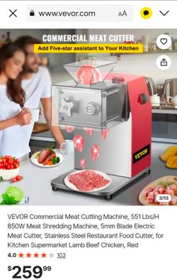 VEVOR Commercial Electric Meat Cutting Machine