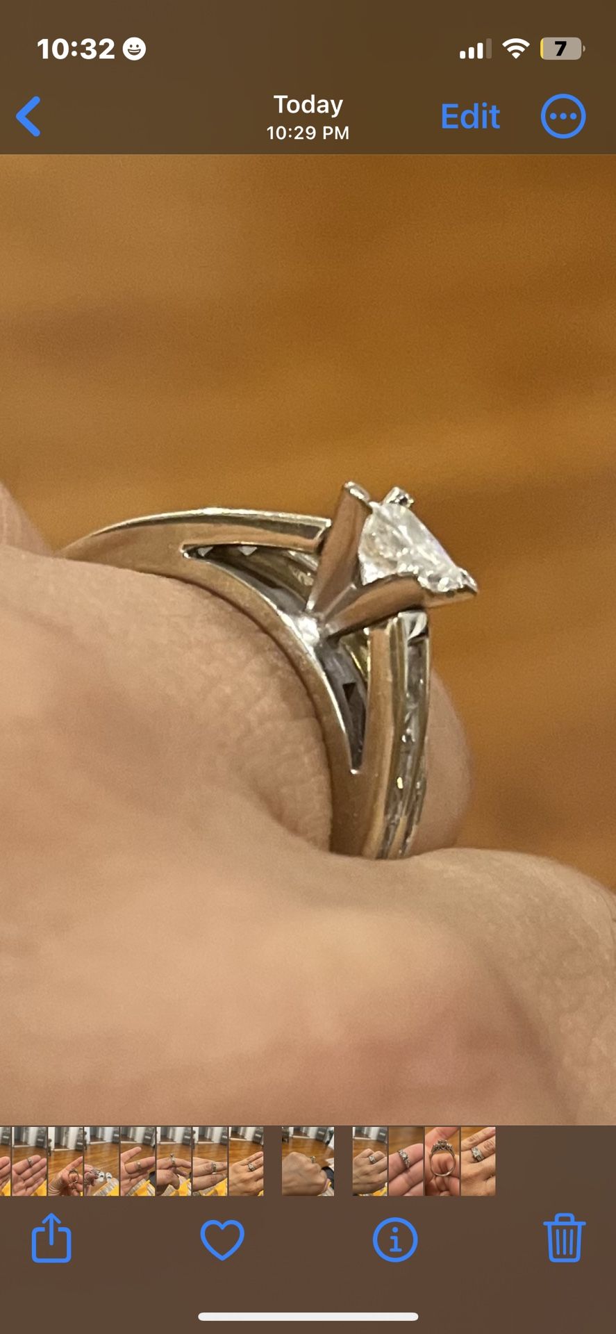 Two Piece 18karat Gold Diamond Ring