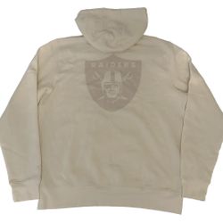 Las Vegas Raiders Creme Hoodie Sweatshirt Men’s L, XL & 3XL New