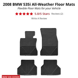 2008 BMW 535 Floor Mats