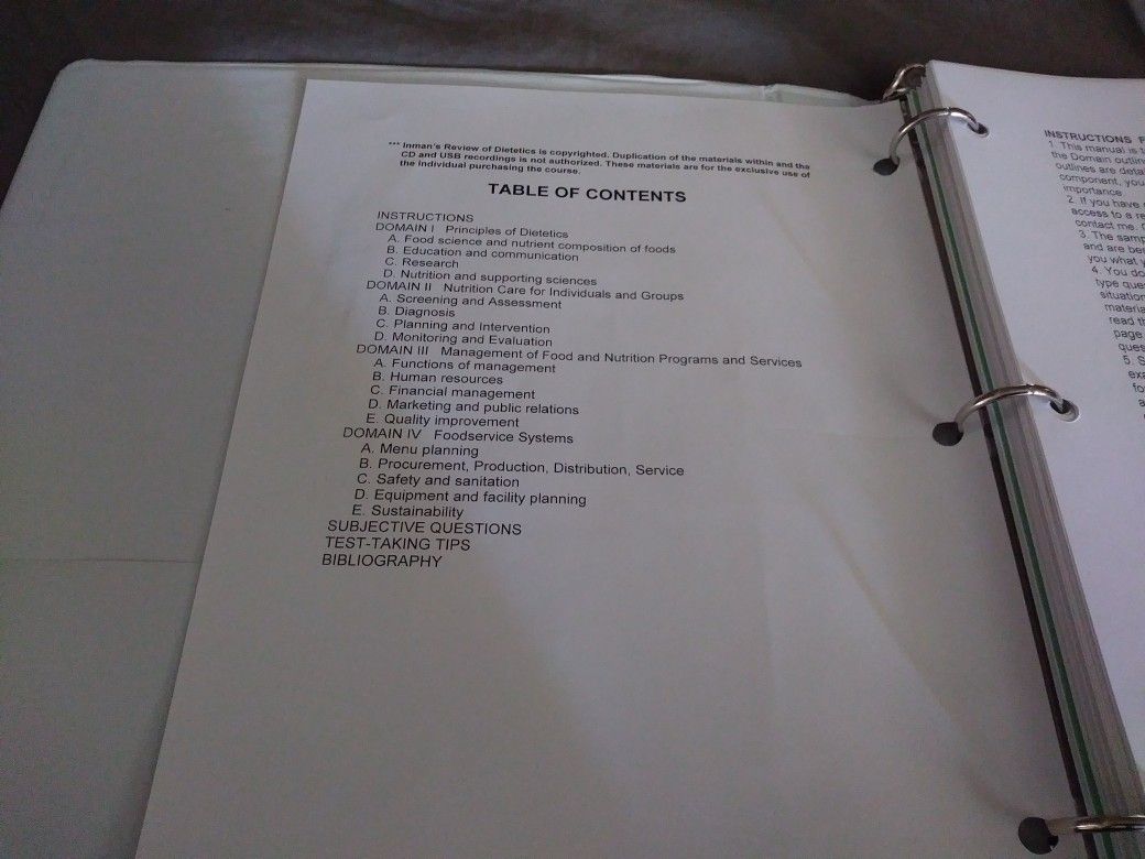 Jean Inman RD Exam Study Guide