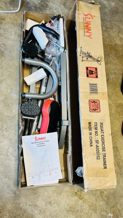 Sunny Health & Fitness Row-N-Ride PRO Squat Assist Trainer for Full Glute, Thigh, and Leg Workouts, SF-A020052