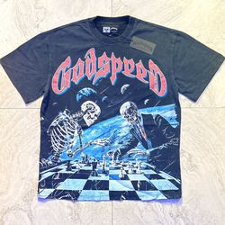 Godspeed Skeleton Chess T-Shirt S New With Tags
