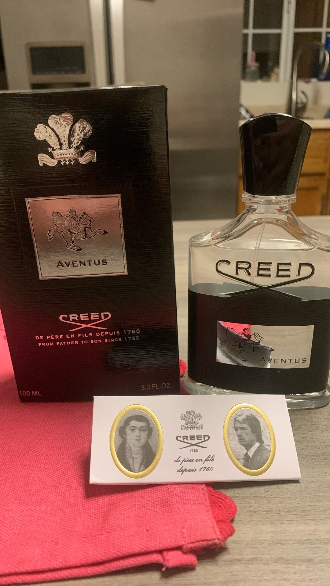 Creed Aventus, luxury fragrance for men.