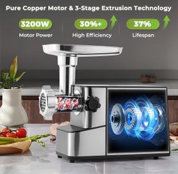 Flyseago Electric Meat Grinder 3200W Multi-Functional With Storage Function