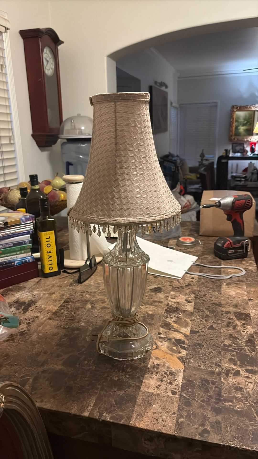 Small Vintage Electrical Glass Lamp