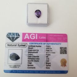4.90 Ct Mogok Purple Spinel