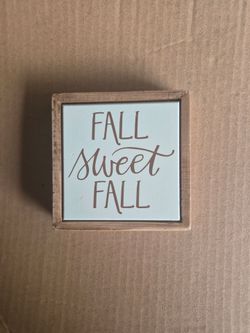 Fall Sweet Fall Small Wooden Sign
