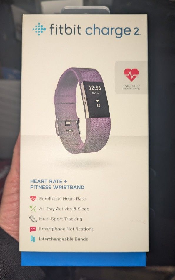 NEW Fitbit Charge 2 Fitness Activity Tracker- Purple (S)