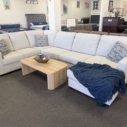 Ashley beige modern sectional couch
