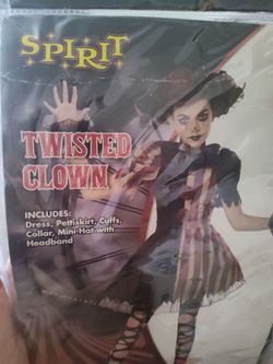 child twisted clown Halloween costume