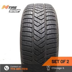 Set of 2 Used  8.5/32  Winter  225/50R17  98H  Pirelli  Winter Sottozero 3 AO