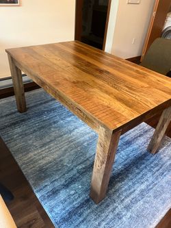 Pier 1 solid wood farmhouse dining table, 60” x 36”