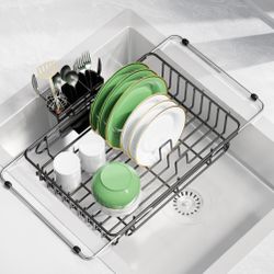 Expandable Dish Drying Rack For In-Sink