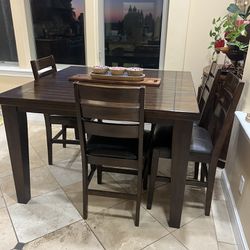 Kitchen Dining Table + 7 Chairs Included