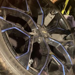 26in Honeycomb Blue Universal For SUV N Trucks Wheels