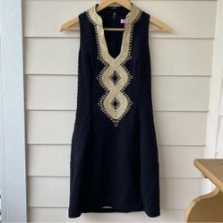 Black and GOLD Lily Pultizer Dress Size 0