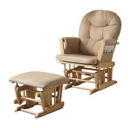 Dutailier Sleigh Glider and Nursing Ottoman Set Rocking Chair Foot Rest Recliner 