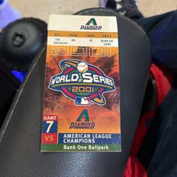 2001 Arizona Diamond Backs Game 7 Ticket