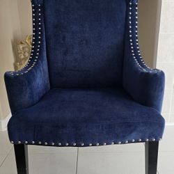 Blue Suede Chair
