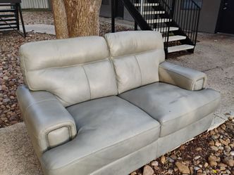 Leather  loveseat /Contemporary