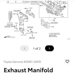 Toyota Camry Exhaust Manifold BRAND NEW