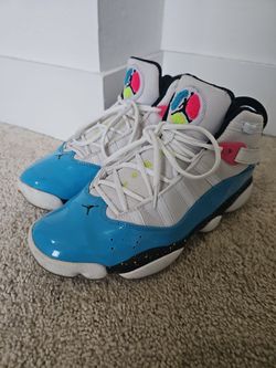 Jordan 6 Rings Blue Fury Cyber Pink - 9.5M