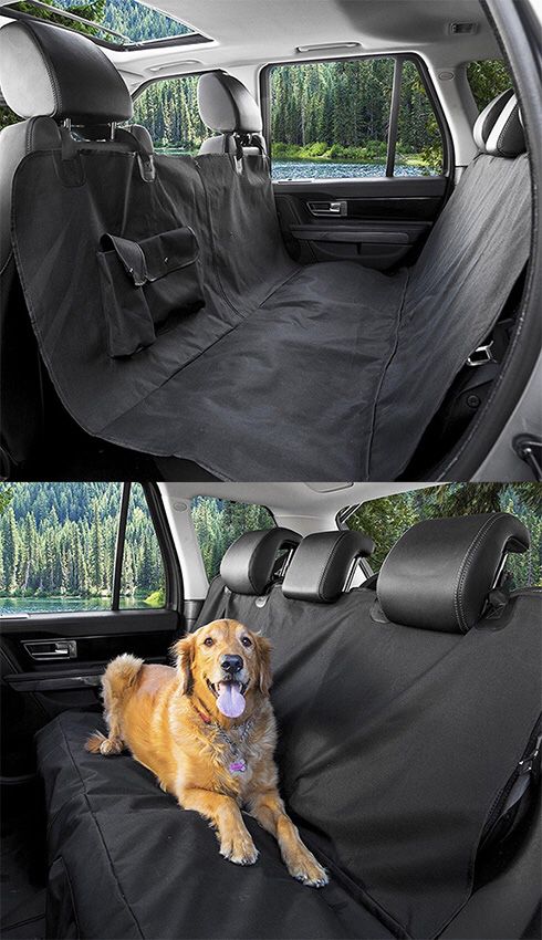 (NEW) $15 Pet Dog Car Seat Protector Cover Back Rear Mat Pad Waterproof Hammock, Black