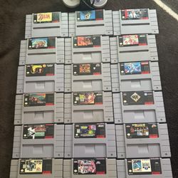 Super Nintendo (SNES) games ($150)