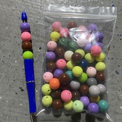 50pc  Rainbow 14mm Bead