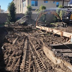 Trenching 1200 sqft house foundation within a day