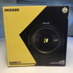 Kicker CompC 10” Subwoofer 500 Watts Max Brand New 