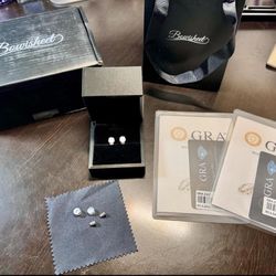 Diamond stud earrings
