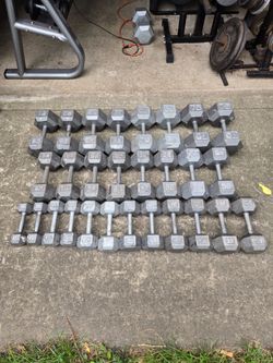 10lb thru 75lb Dumbbell Set (1190lb)