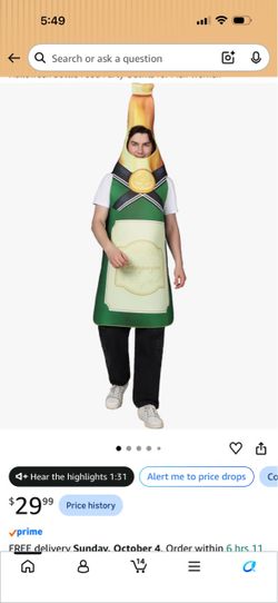 Champagne Bottle Halloween Costume