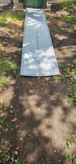Roof Panel, 12 ft L, 24 in W, 5V-Crimp Profile, 29 ga Thick Material, Galvalume, Milky Silver