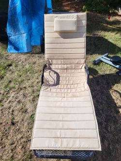 Outdoor Chaise Lounge Chair with Cushion