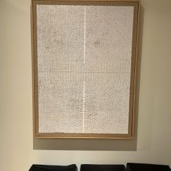 Natural Jute Canvas Framed Art 24” X 36” $50 - Pickup In Bellevue 