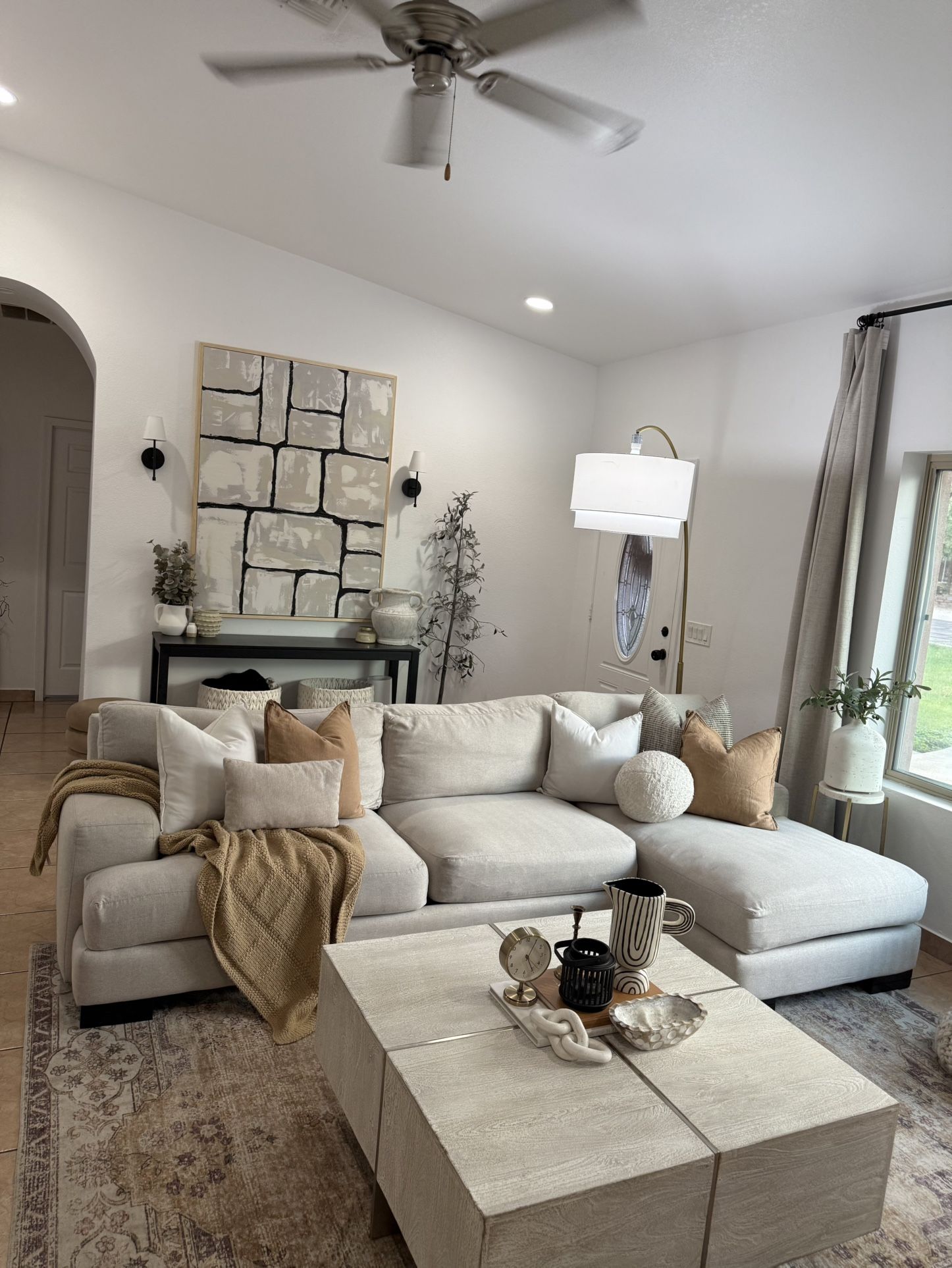 Living Spaces sectional sofa