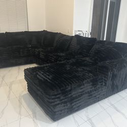 ( Any Color) Brand New Comfy Corduroy Sectional Set 
