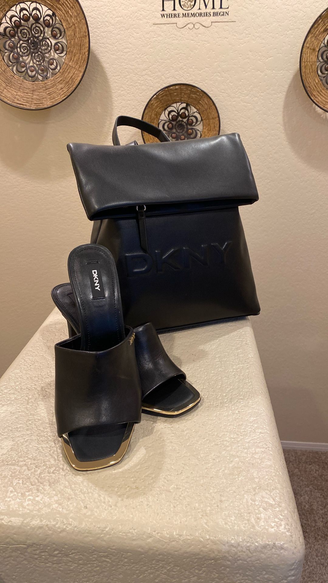 Dkny Backpack Purse& Shoes Size 10
