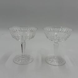 Vintage Waterford Crystal Glenmore 4 3/4" Sherbet Coupe Champagne Glass Set of 