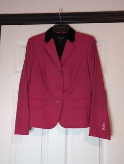 Size 8 P NWOT hot pink/black Talbot's blazer