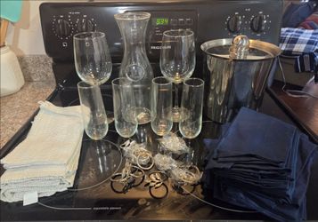 Glassware Ice Bucket Bar Glasses Wine Linen