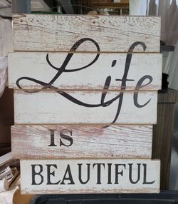 Life Is Beautiful Wood Picture