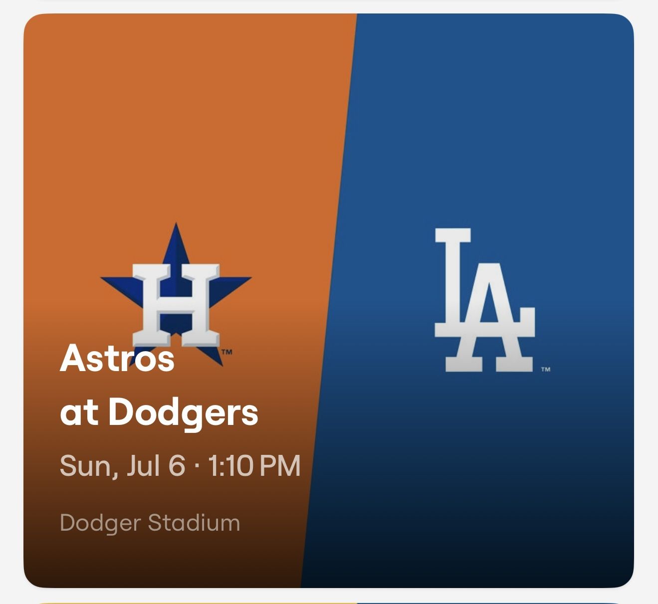 Astros Vs Dodgers 7-6-25