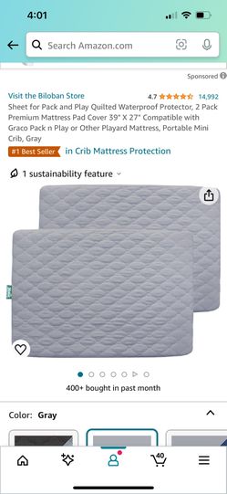 New Set Of 2 Pack N Play Mattress Protectors