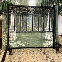 Black and Gold Metal Full Size Bed Frame