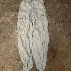 Lululemon XXXS Dance Studio Relax-Fit Cargo Jogger pants ivory cream drawstring