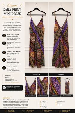 ZARA Printed Mini Dress